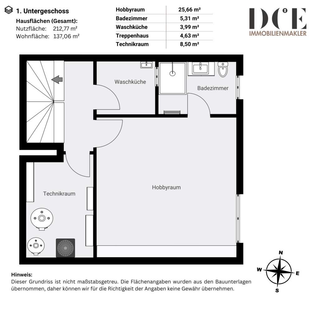 Grundriss - 1. Untergeschoss